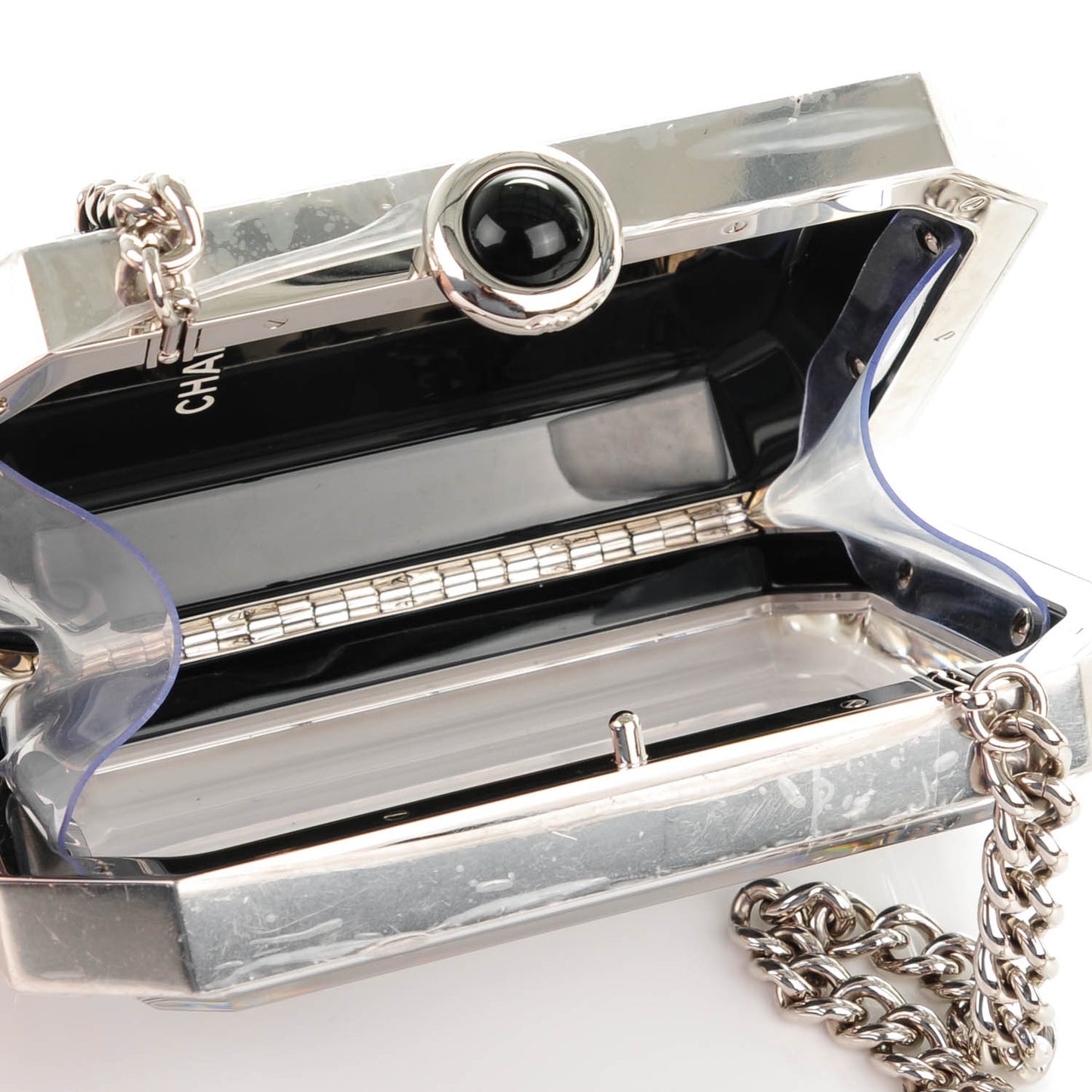 Plexiglass Premiere Minaudiere Clutch Black