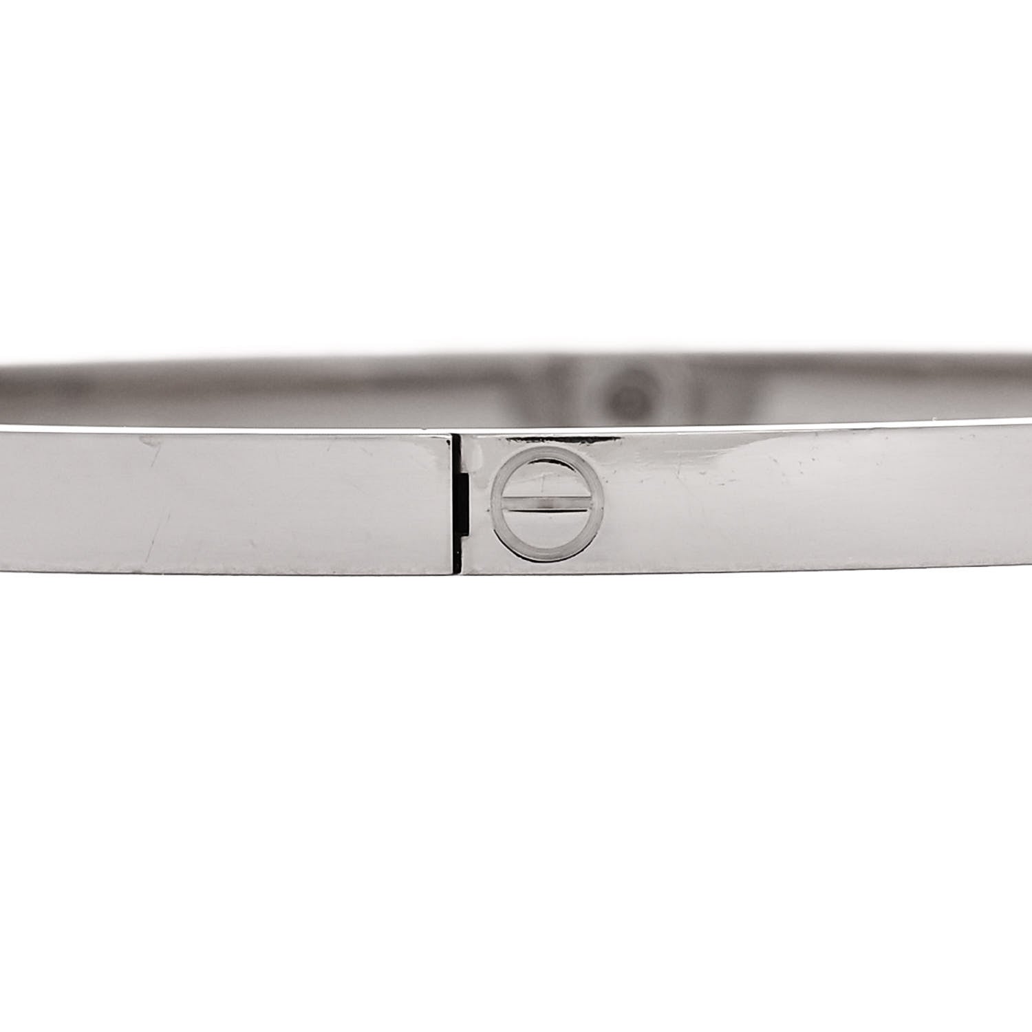 Cartier 18K White Gold Small LOVE Bracelet 18 5 of 8