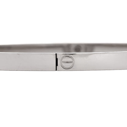 Cartier 18K White Gold Small LOVE Bracelet 18 5 of 8