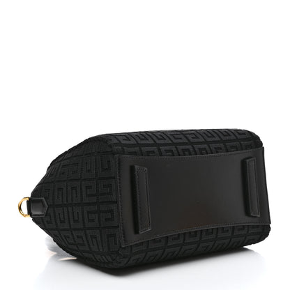 Givenchy Canvas Jacquard Embroidered Calfskin 4G Mini Antigona Black 4 of 17