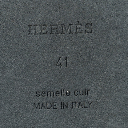 Hermes Box Calfskin Oran Sandals 41 Black 8 of 10