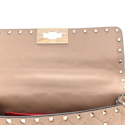 Valentino Garavani Nappa Small Rockstud Spike Shoulder Bag Poudre 10 of 11
