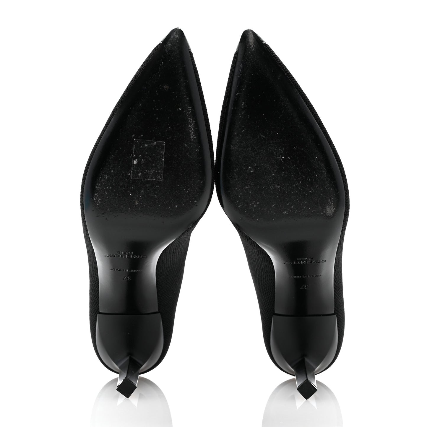 Knit Fabric Show Lace-Up Mules 37 Black
