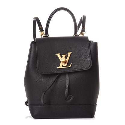 Louis Vuitton Calfskin Lockme Mini Backpack Black 1 of 11