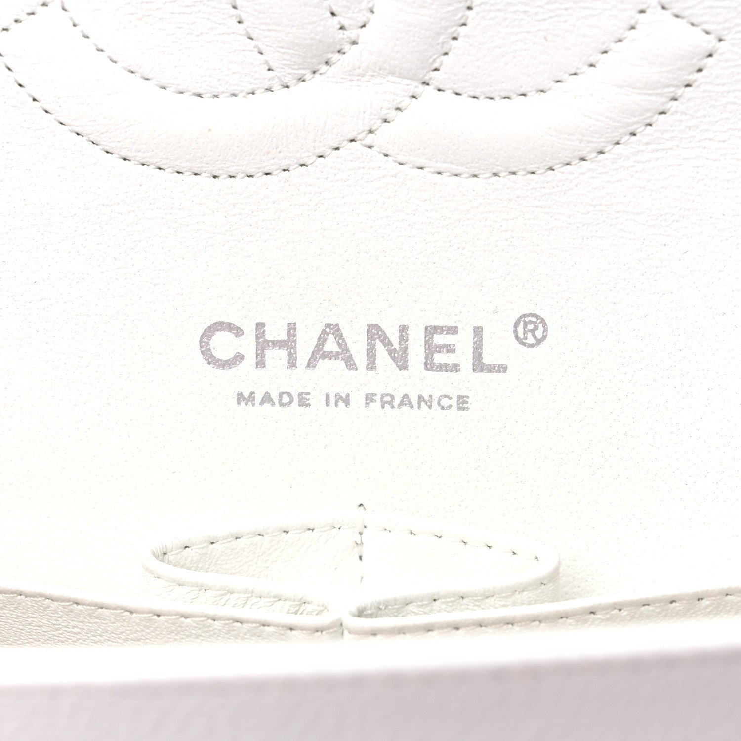 Chanel Caviar Quilted Medium Double Flap White 6 of 11