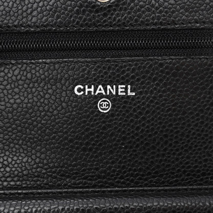 Chanel Caviar Quilted Wallet on Chain WOC Black 7 of 12
