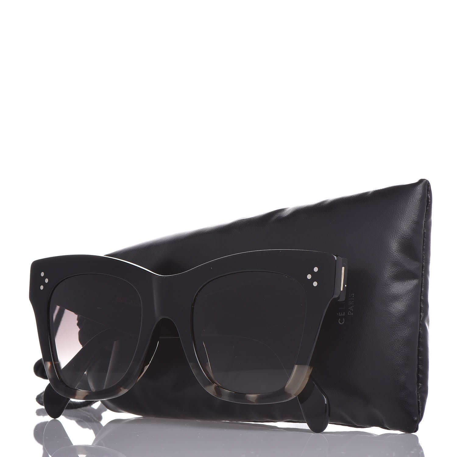 Celine Acetate Cat Eye Sunglasses CL40004I Havana Black 7 of 7
