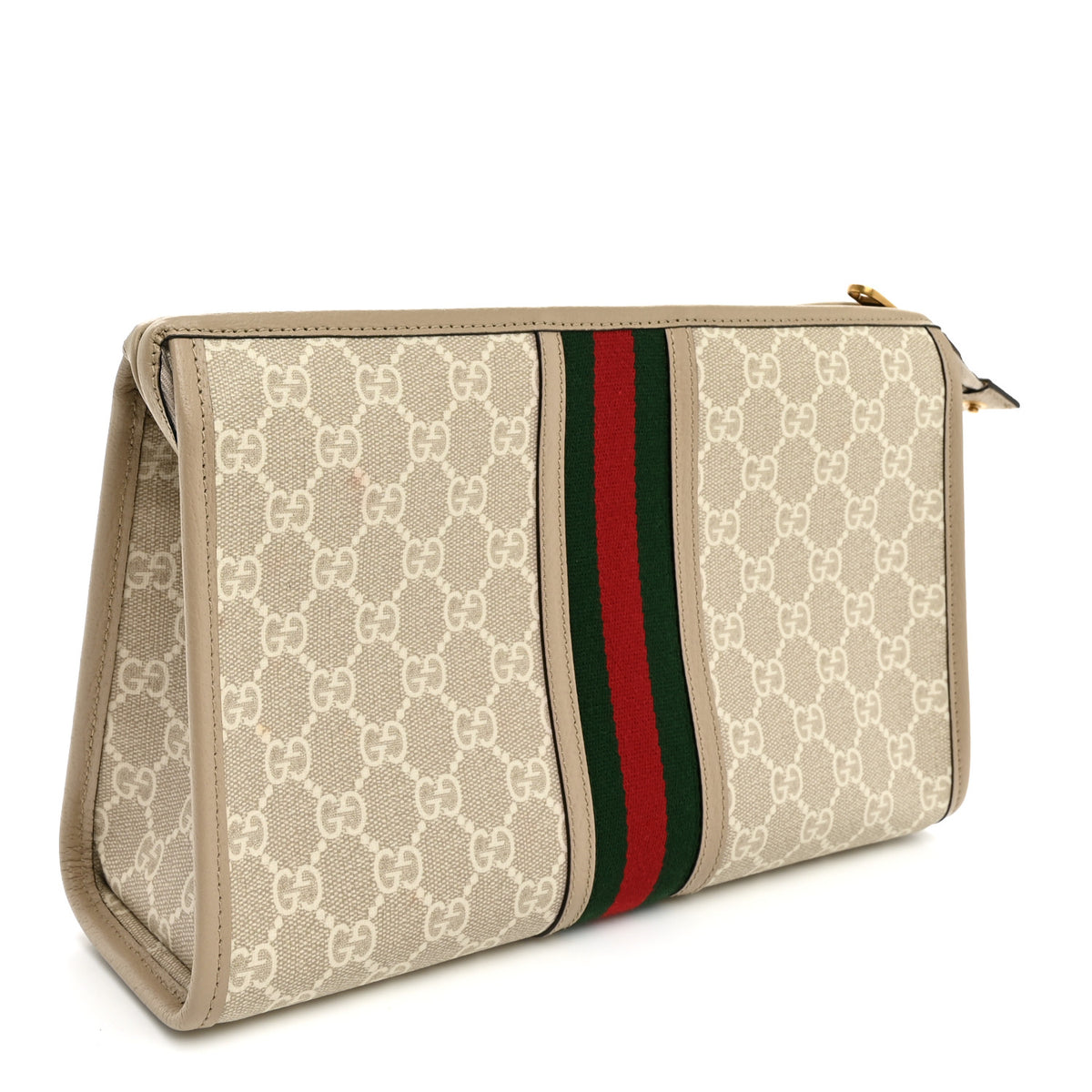 GG Supreme Monogram Web Ophidia GG Toiletry Case Beige Mystic White Oatmeal
