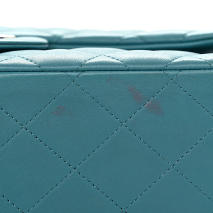Chanel Lambskin Quilted Jumbo Double Flap Turquoise 11 of 11