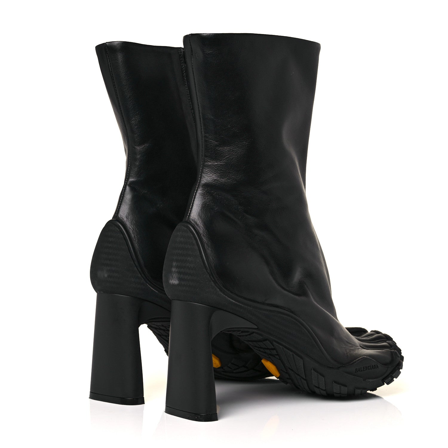 Balenciaga X VIBRAM Calfskin 80mm Toe Booties 39 Black 4 of 9