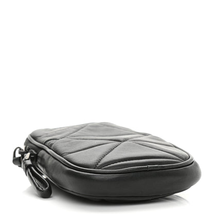 Prada Nappa Triangle Stitched Spectrum Double Zip Phone Case Crossbody Bag Black 4 of 9