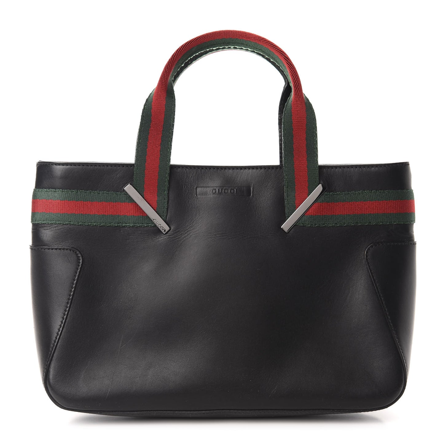 Calfskin Web Tote Bag Black