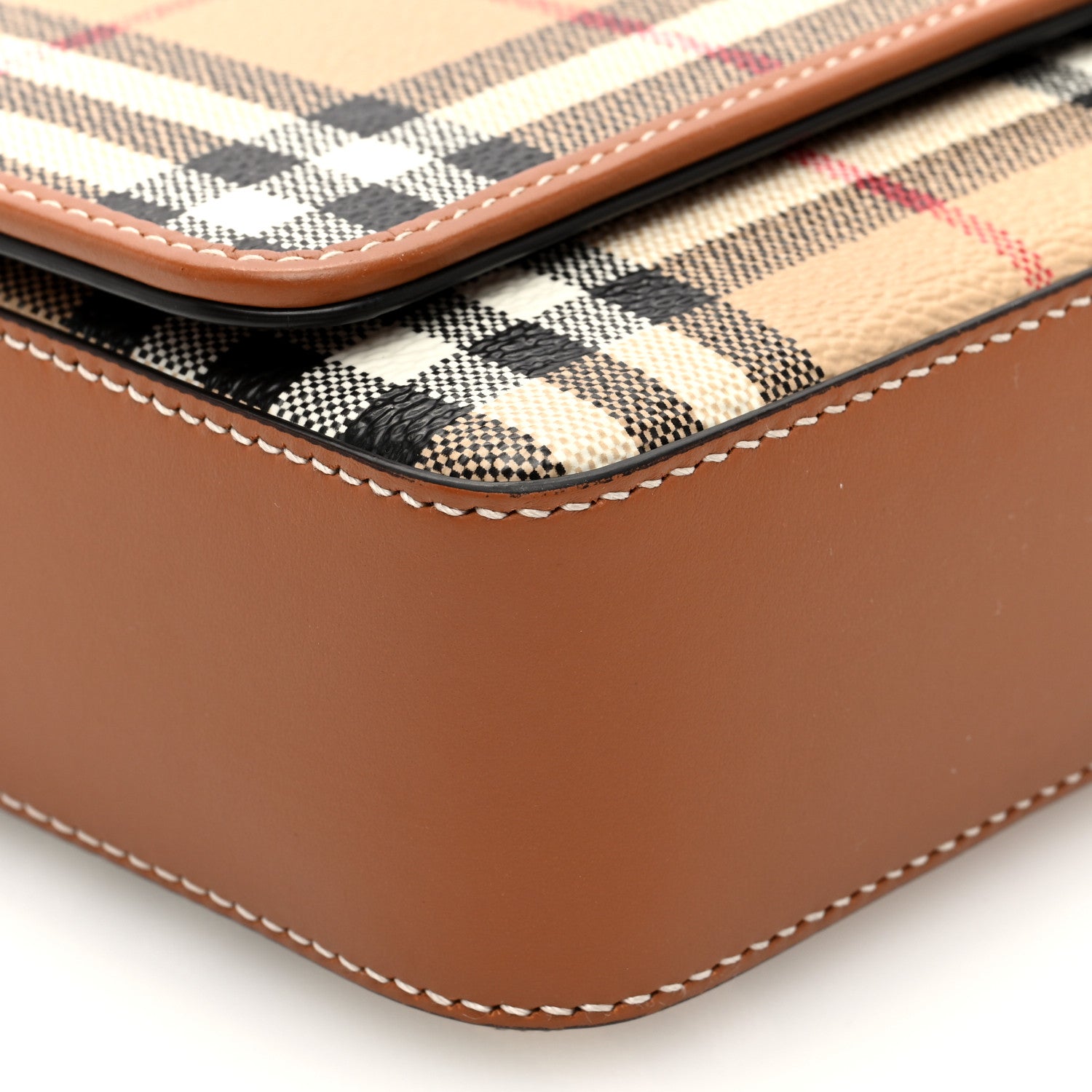 Burberry Calfskin Vintage Check Hampshire Bag Archive Beige 8 of 9
