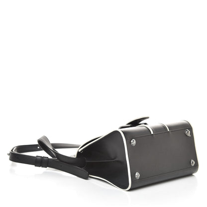Delvaux Calfskin Illusion Piped Mini Brillant Satchel Black 4 of 9