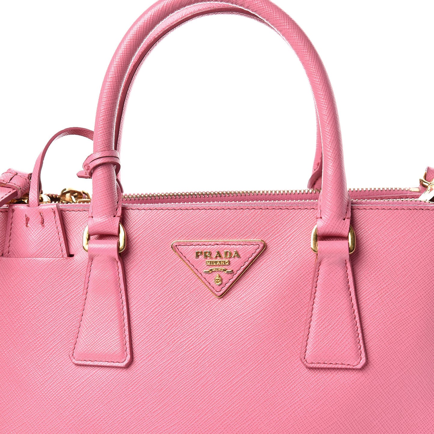 Saffiano Mini Galleria Double Zip Tote Geranio