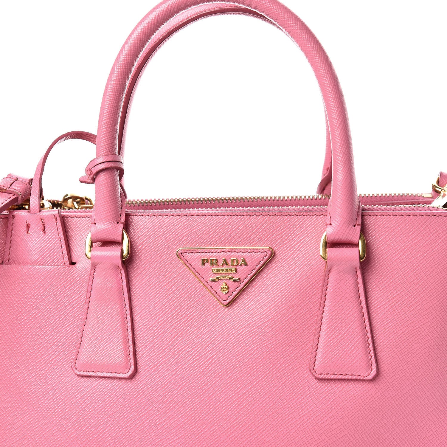 Prada Saffiano Mini Galleria Double Zip Tote Geranio 10 of 13