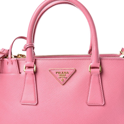 Prada Saffiano Mini Galleria Double Zip Tote Geranio 10 of 13