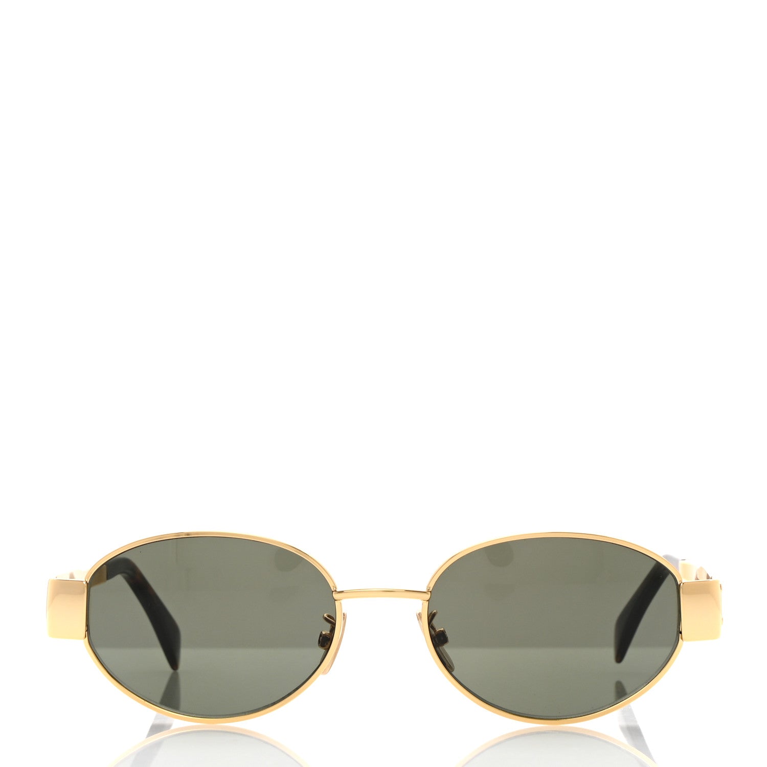 Celine Metal Triomphe 01 Sunglasses CL40235U Gold Green 2 of 8