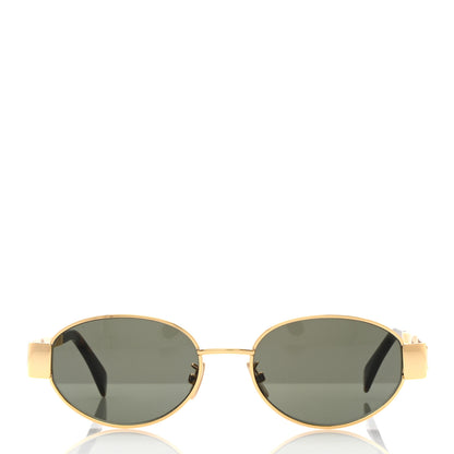 Celine Metal Triomphe 01 Sunglasses CL40235U Gold Green 2 of 8