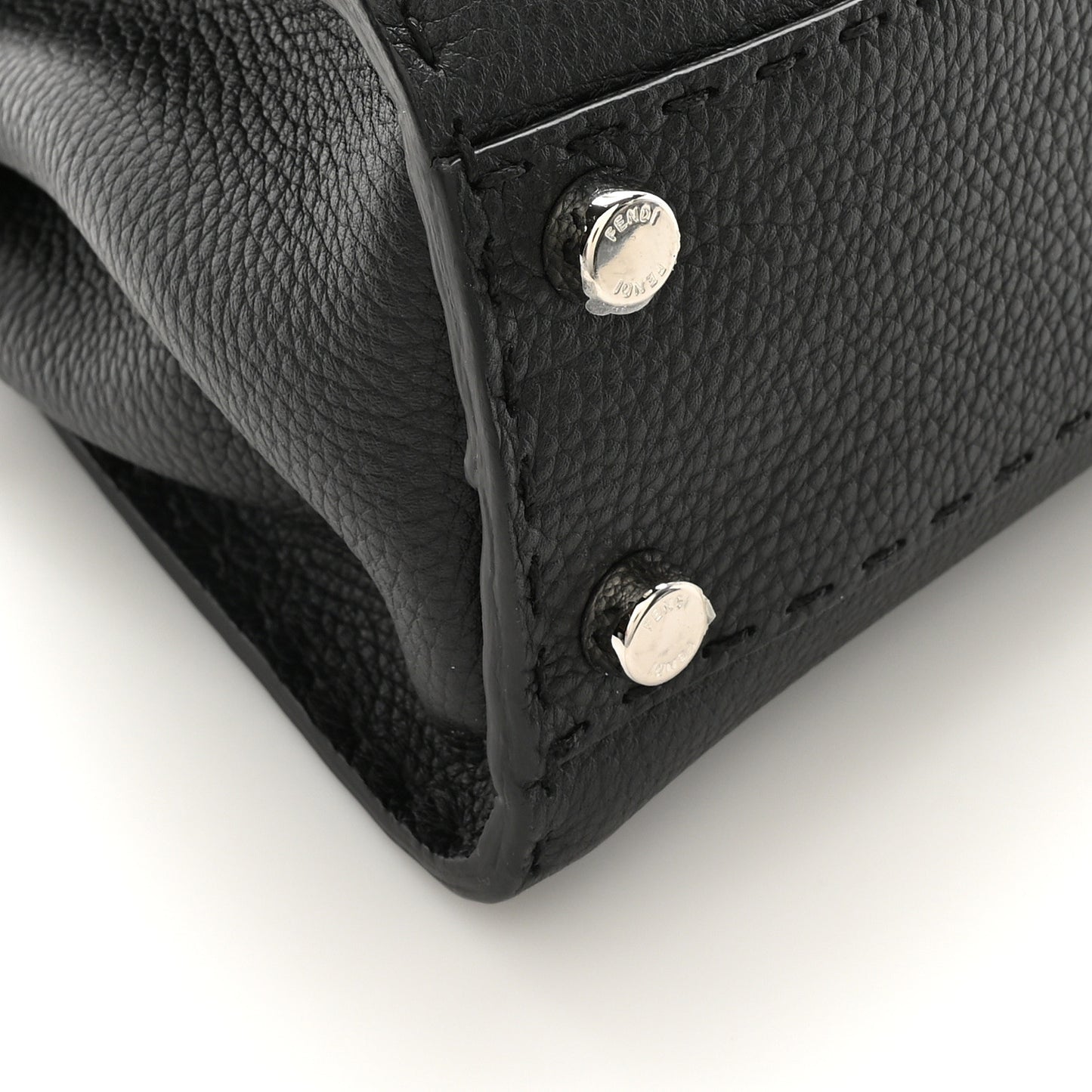 Cuoio Romano Selleria Bi-Color Mini Peekaboo Iconic Satchel Black Mou