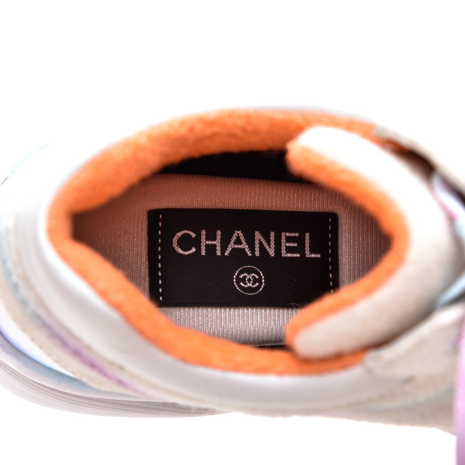 Chanel Wool Suede Calfskin CC Sneakers 37 Multicolor 7 of 9