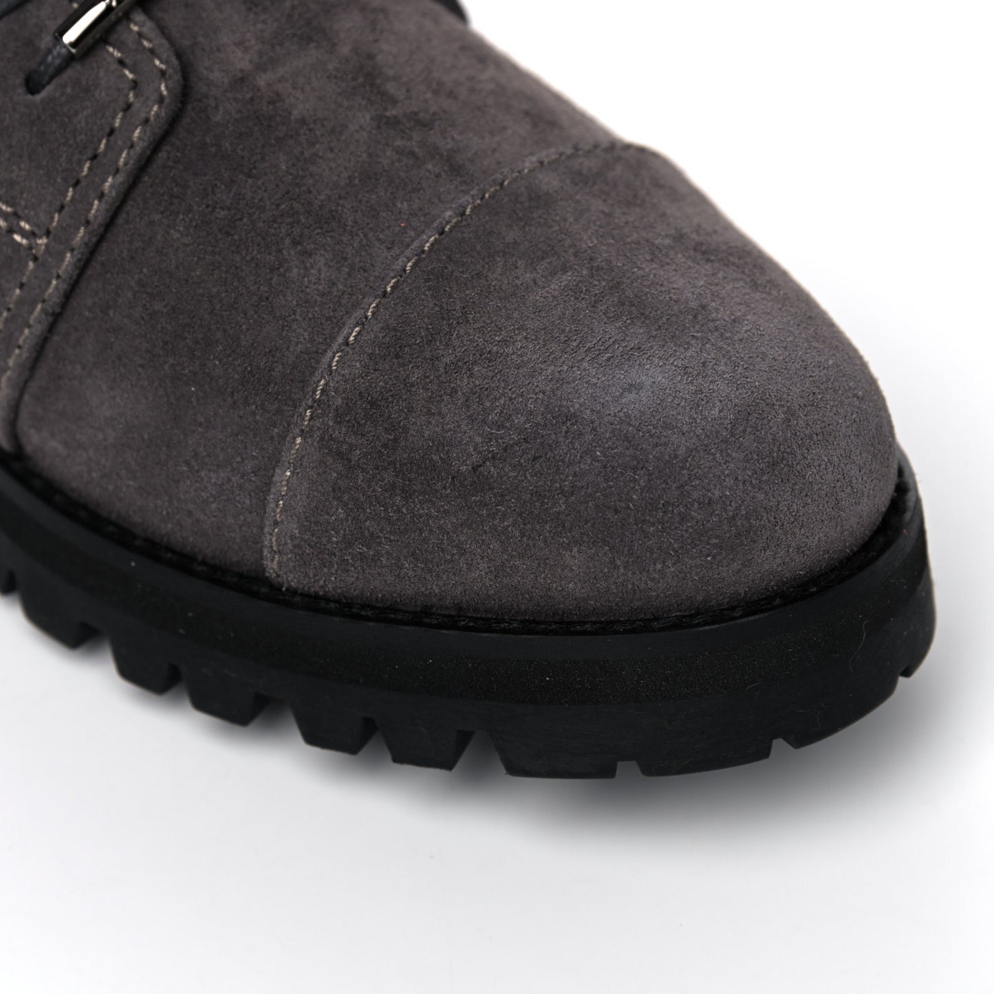 Suede Piper Combat Boots 38 Dark Grey