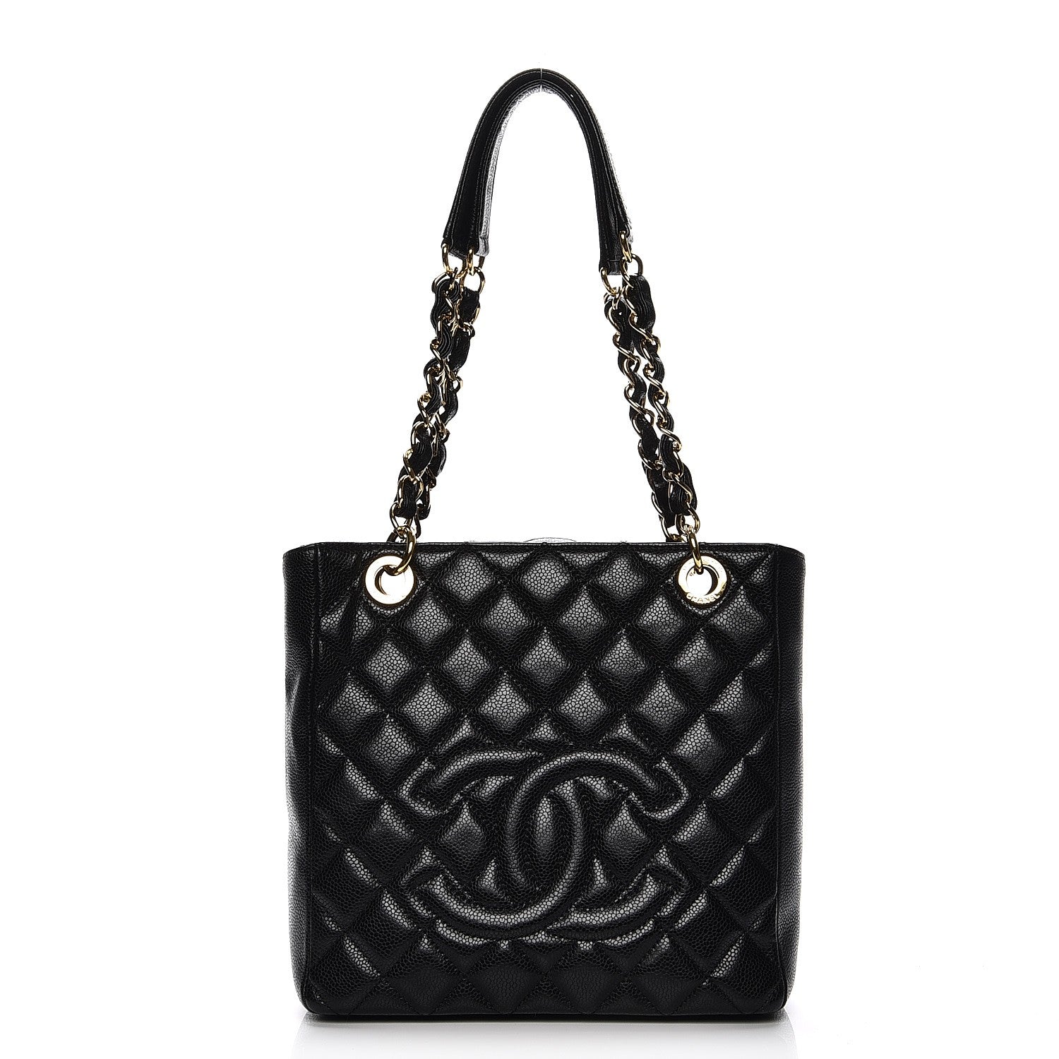 Chanel Caviar Quilted Petit Shopping Tote PST Black 1 of 12