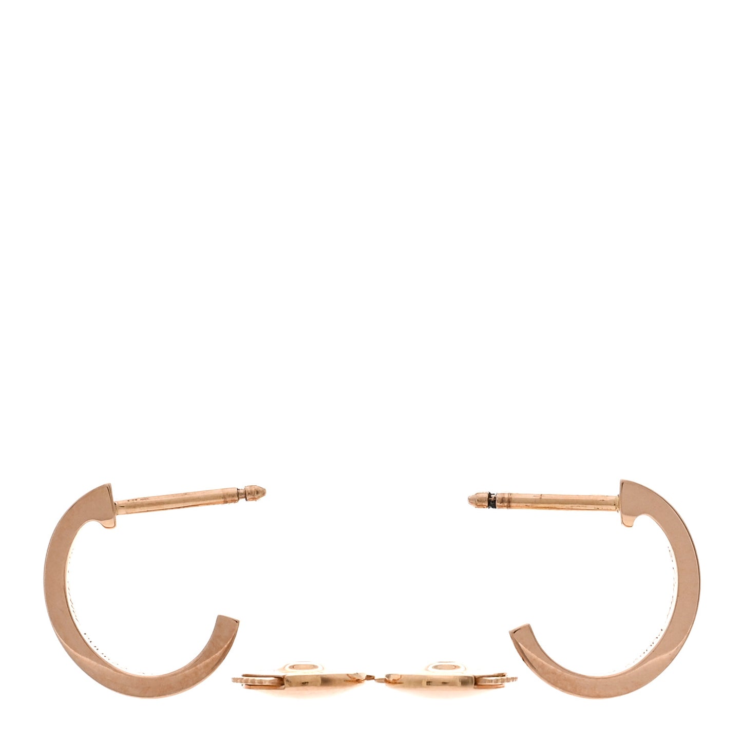 18K Pink Gold Small LOVE Hoop Earrings