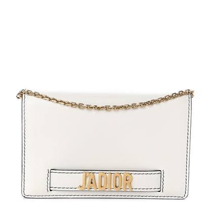 Christian Dior Calfskin J'Adior Wallet on Chain Pouch Off White 1 of 8