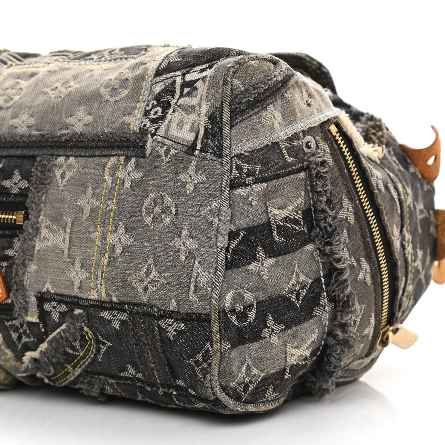 Louis Vuitton Denim Patchwork Speedy 30 Grey 9 of 13