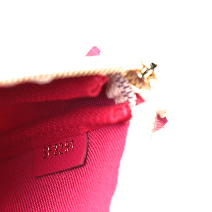Louis Vuitton Damier Azur 2021 Christmas Animation Hollywood Mini Pochette Accessories Fuchsia 8 of 11