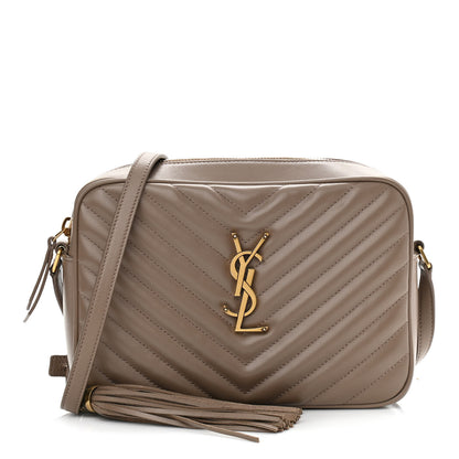 Saint Laurent Calfskin Matelasse Monogram Lou Camera Bag Dark Beige 1 of 13
