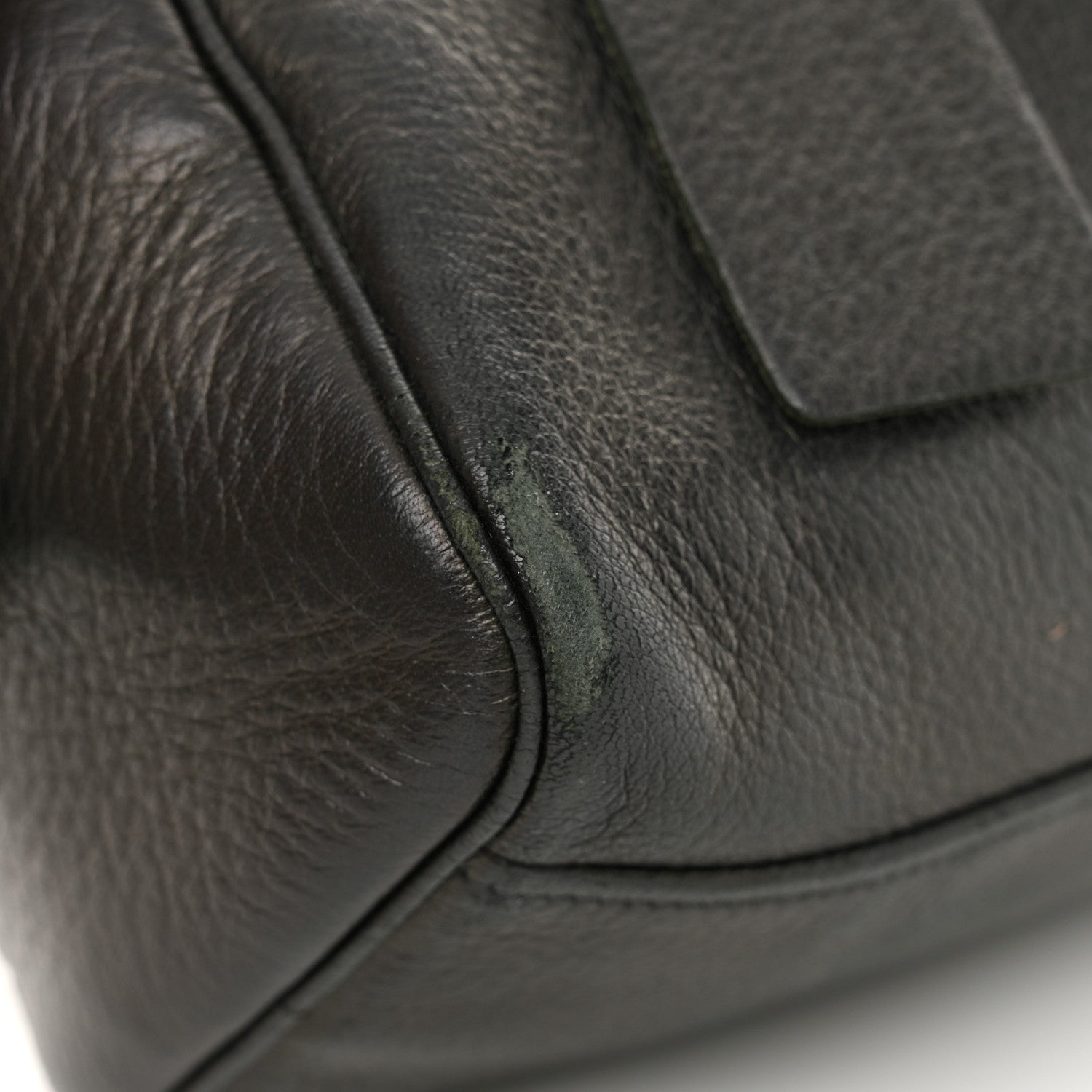 Prada Cervo Deerskin Tote Black 13 of 14