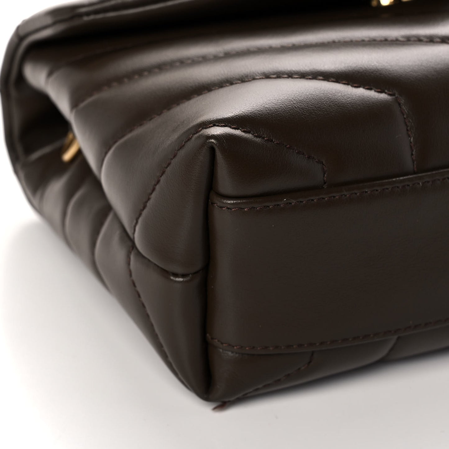 Calfskin Y Quilted Monogram Toy Loulou Crossbody Bag Soil Brown
