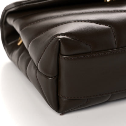 Saint Laurent Calfskin Y Quilted Monogram Toy Loulou Crossbody Bag Soil Brown 6 of 10