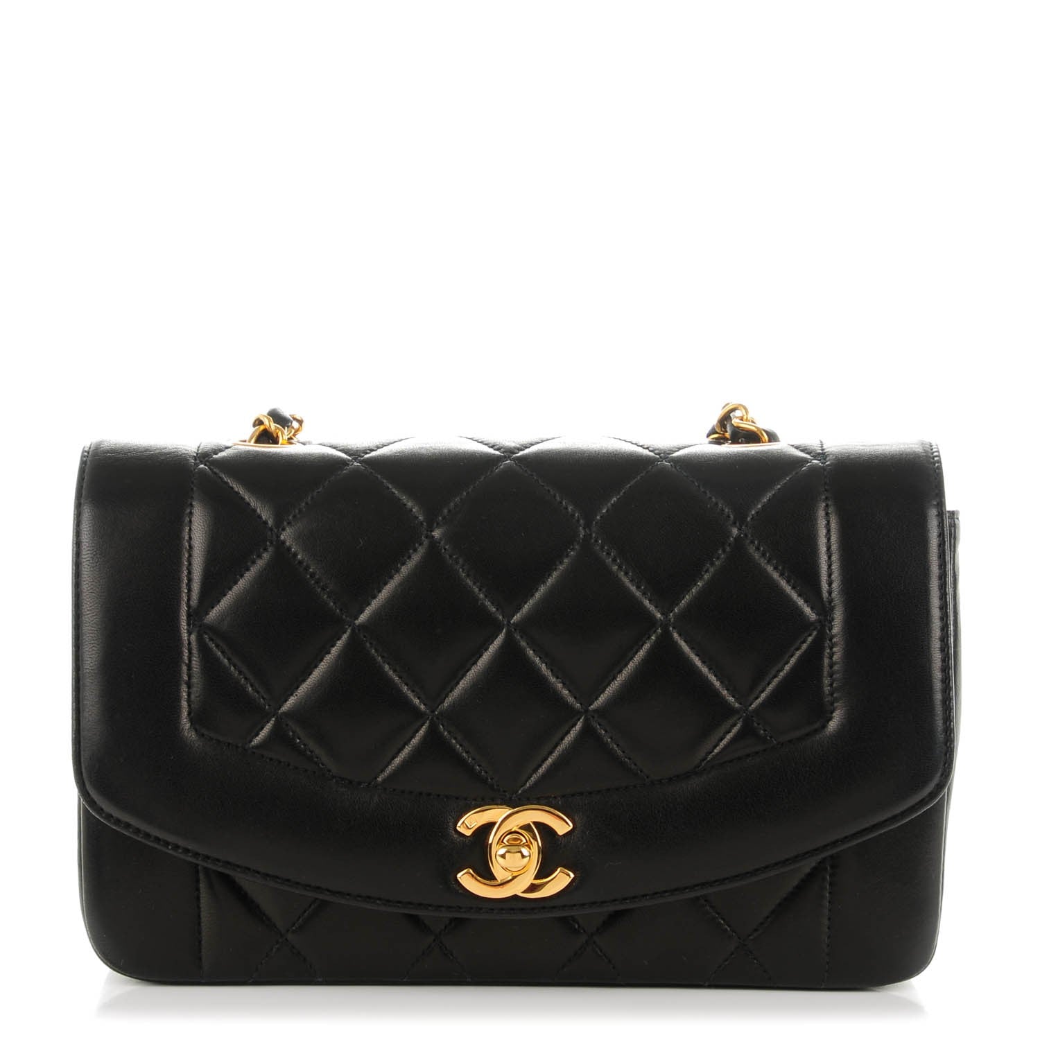 Chanel Lambskin Quilted Small Single Flap Black 1 of 9