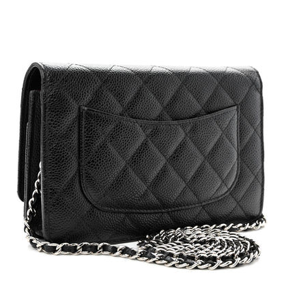Chanel Caviar Quilted Wallet on Chain WOC Black 3 of 11
