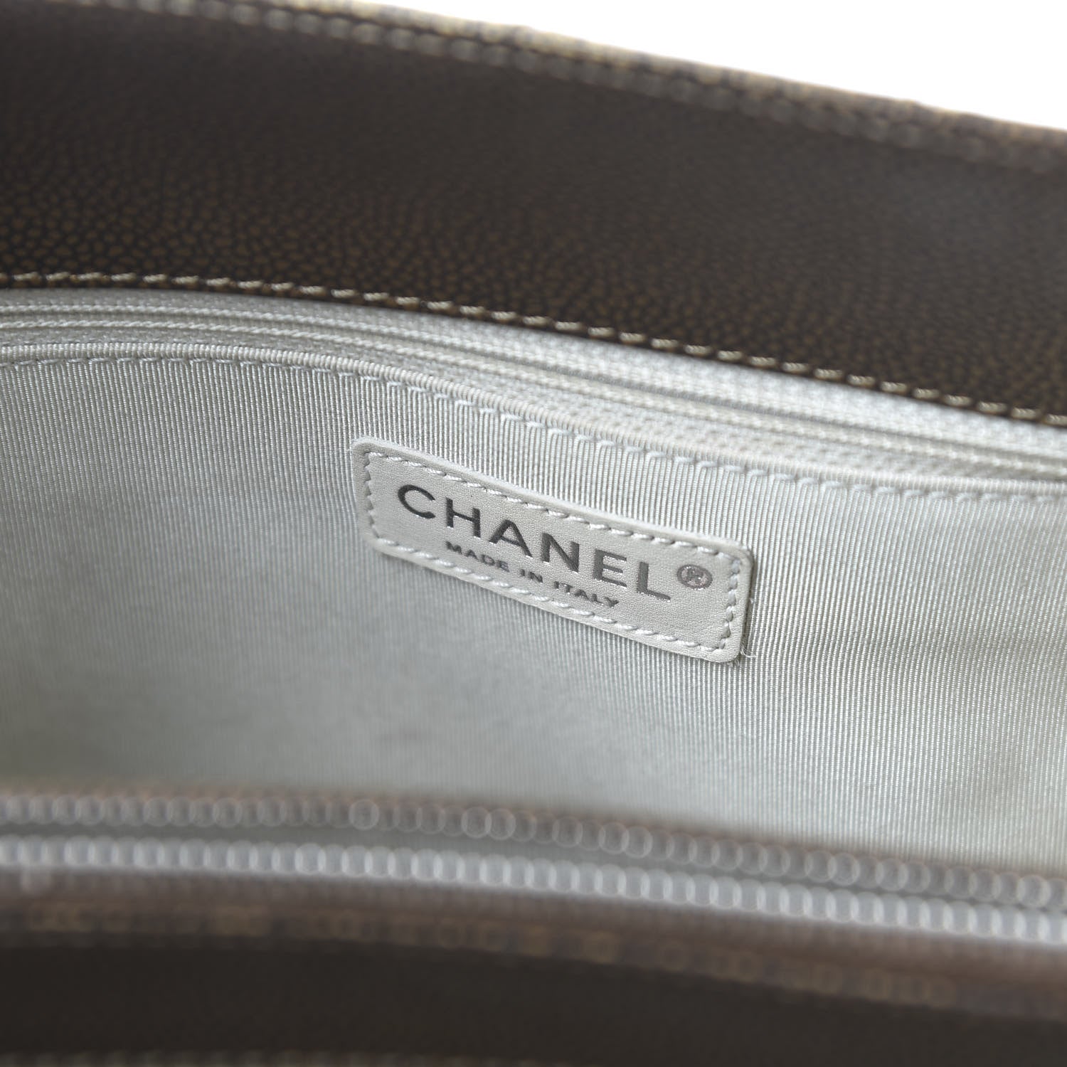 Chanel Metallic Caviar Quilted Grand Shopping Tote GST Bronze 8 of 10