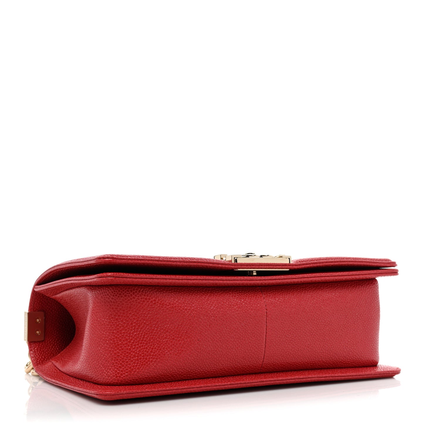 Caviar Quilted Medium Boy Flap Red