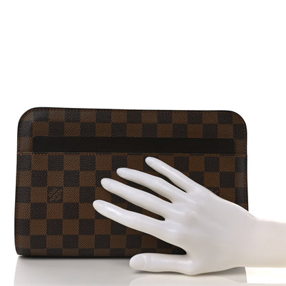 Louis Vuitton Damier Ebene Pochette Saint Louis Clutch 2 of 8