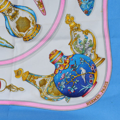 Hermes Silk Qu Importe Le Flacon Scarf 90 Bleu 5 of 7