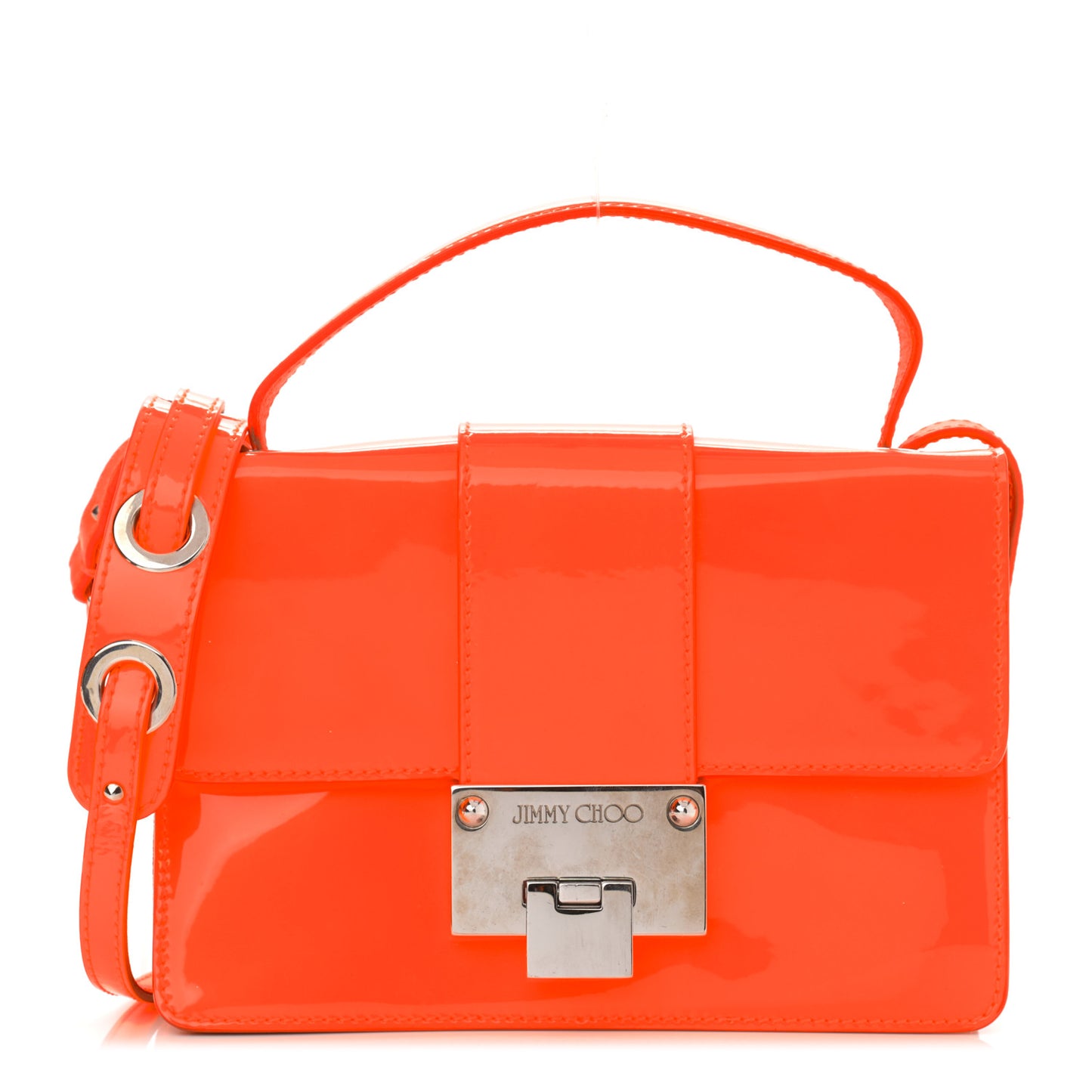 Patent Suede Rebel Crossbody Bag Orange