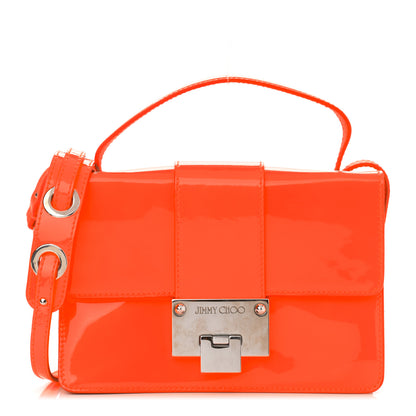 Jimmy Choo Patent Suede Rebel Crossbody Bag Orange 1 of 9