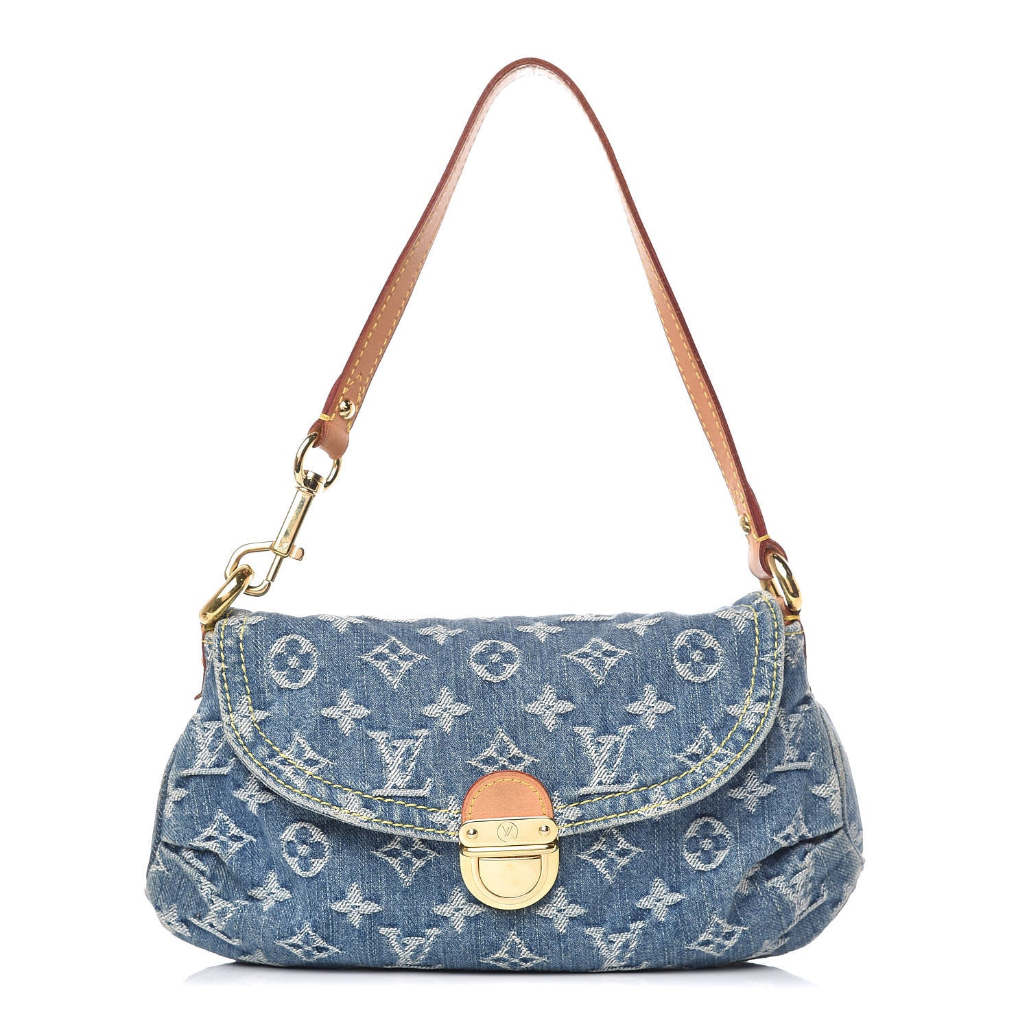 Louis Vuitton Monogram Denim Mini Pleaty Blue 1 of 9