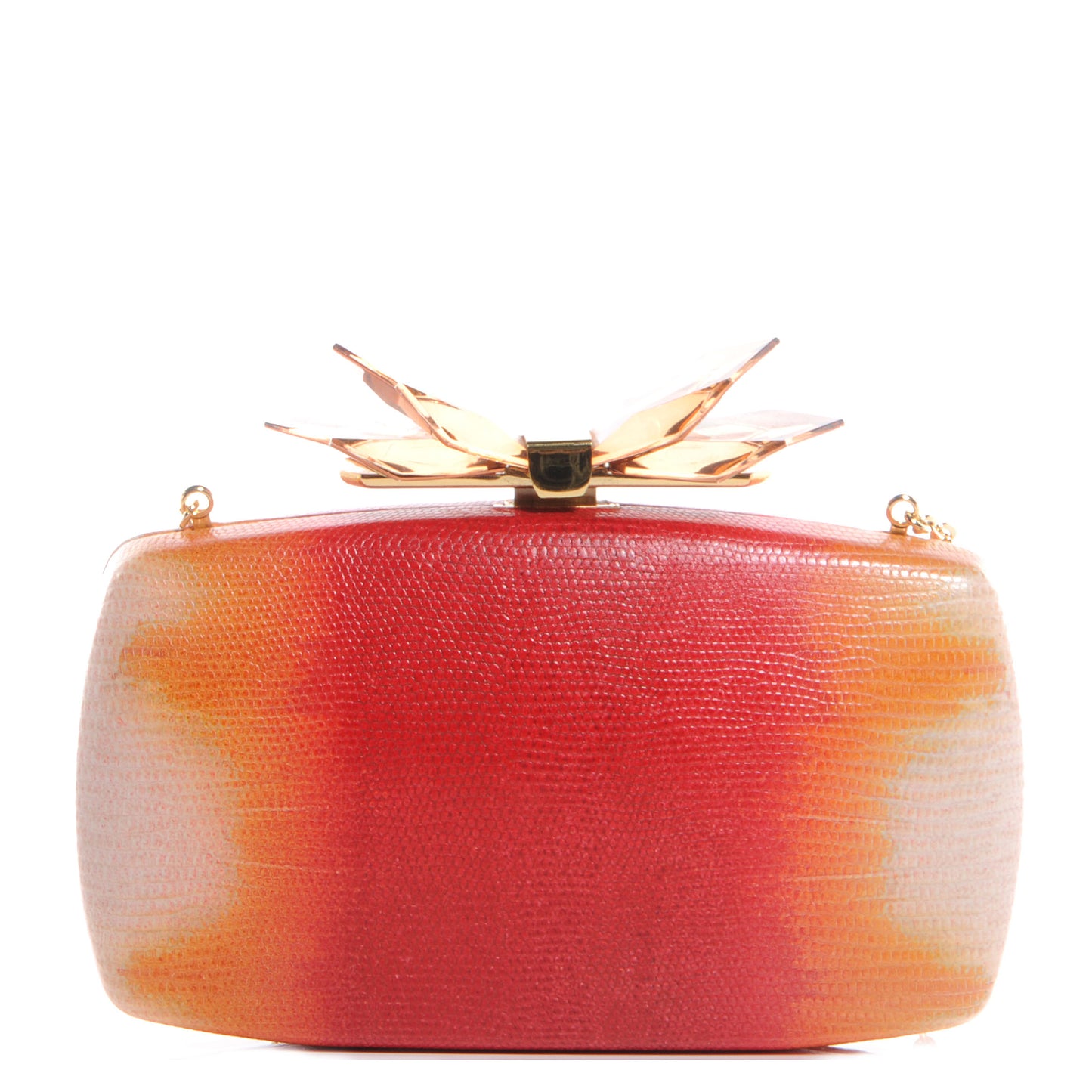 OVERTURE Ombre Lizard Avery Clutch Orange