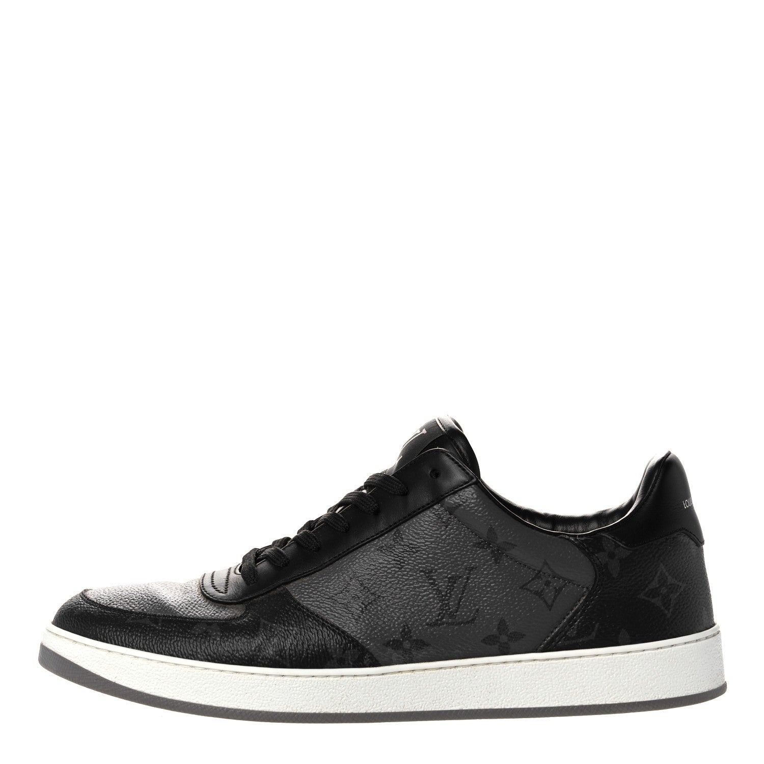 Louis Vuitton Reverse Monogram Eclipse Mens Rivoli Sneakers 10 Black 1 of 8