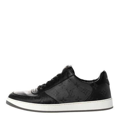 Louis Vuitton Reverse Monogram Eclipse Mens Rivoli Sneakers 10 Black 1 of 8