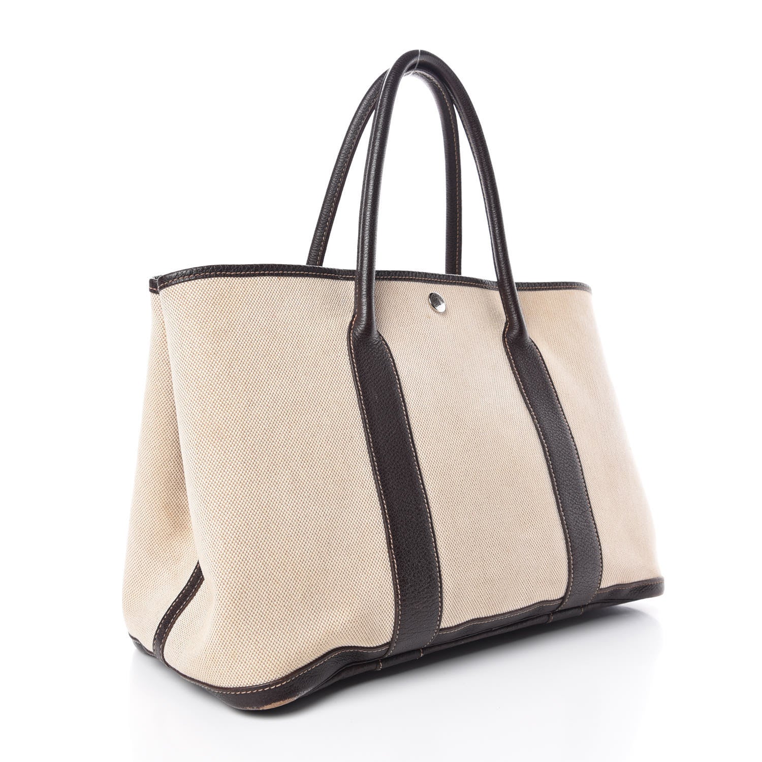 Hermes Toile Buffle Gala Garden Party Tote 36 MM Marron Fonce 3 of 15