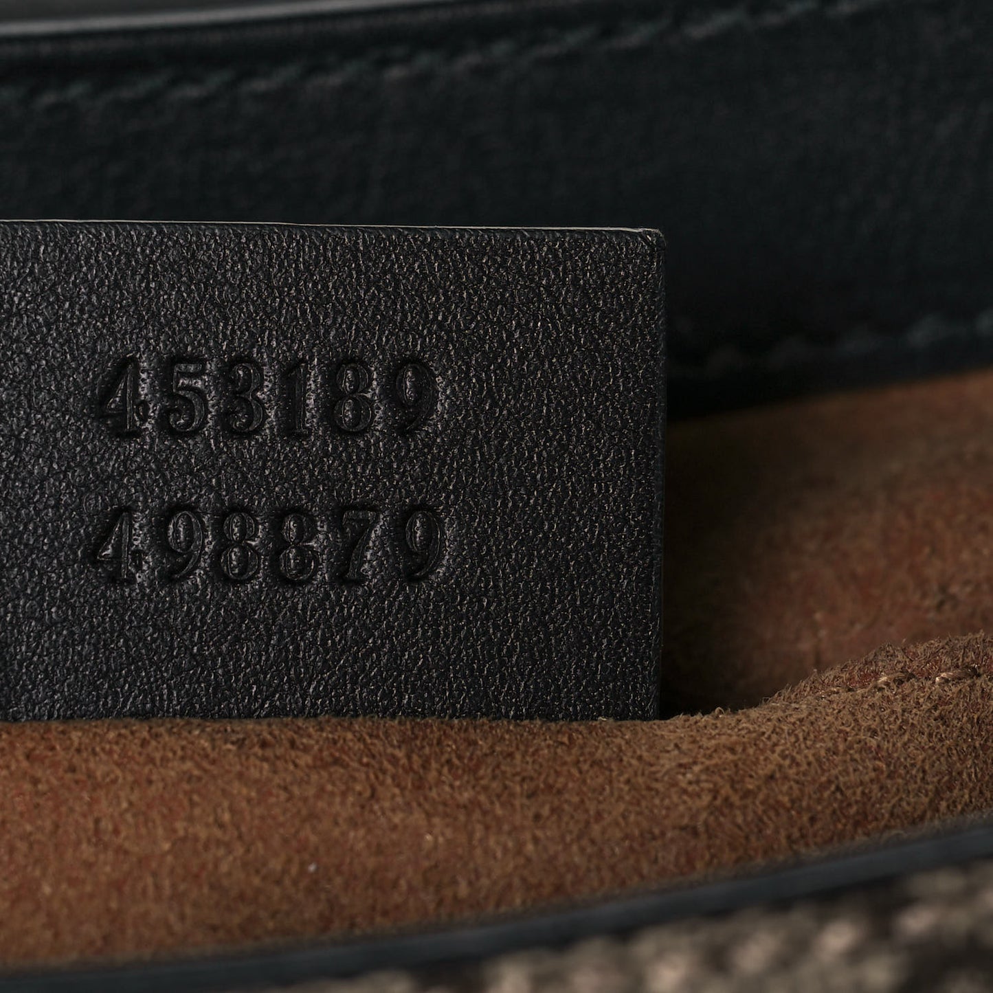 GG Supreme Monogram Web Medium Padlock Messenger Shoulder Bag Black