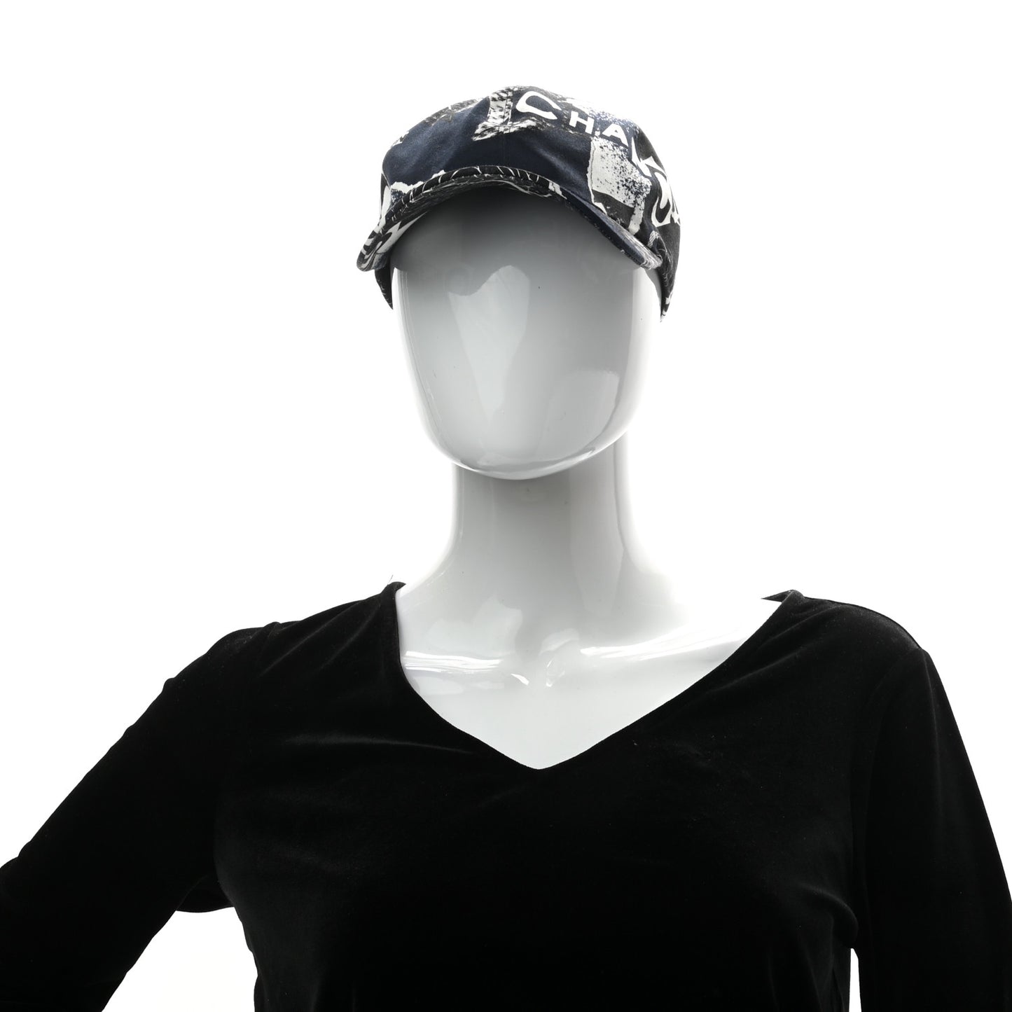 Cotton Coco Print Cap Hat Navy Black White